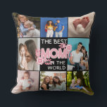 Coussin Meilleure maman jamais | Collage photo de la Fête<br><div class="desc">Meilleure maman jamais | Collage photo de la Fête des Mères 8</div>