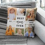 Coussin Meilleure maman jamais - Fête des mères Collage ph<br><div class="desc">Célébrez votre mère avec le "Meilleure maman jamais" Mère's Day Photo Collage Jeter l'oreiller. Ce coussin personnalisé présente un collage magnifiquement arrangé de photos chères, capturant des moments et des souvenirs spéciaux. Le message chaleureux "Best Mom Ever" ajoute une touche d'amour. Fabriqué en tissu de haute qualité, doux et durable,...</div>