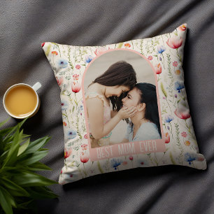 Coussin Meilleure maman jamais Fleur sauvage Arche photo