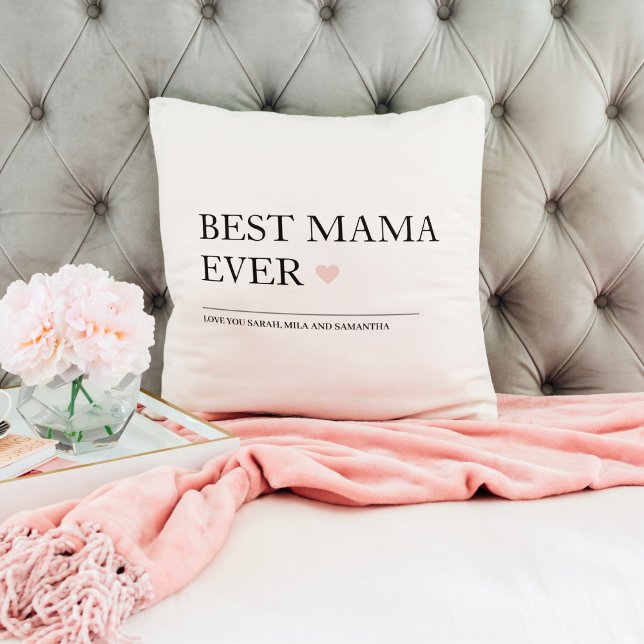 Coussin Meilleure maman jamais | Joyeuse Fête des mères (Créateur téléchargé)