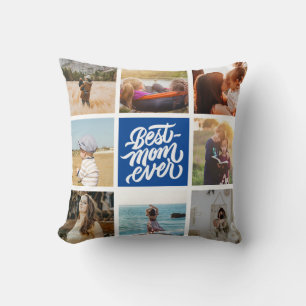 Coussin Meilleure maman Jamais Personnalisé Photo Collage