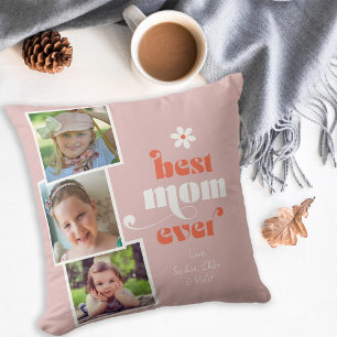 Coussin Meilleure maman jamais Typographie moderne 3 Photo