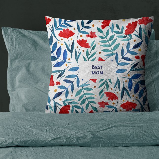 Coussin Meilleure maman Jardin magique Fête des mères (Créateur téléchargé)