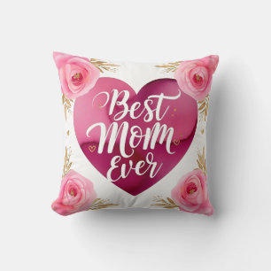 Coussin Meilleure maman Jour Floral Décoratif - Accueil Ca