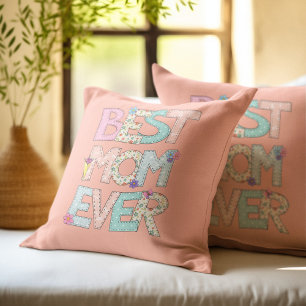 Coussin Meilleure Maman Jour Peach Mothers