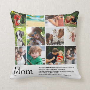 Coussin Meilleure Maman, Maman, Maman Définition 12 Collag