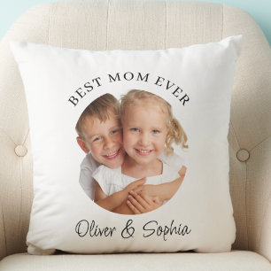Coussin Meilleure Maman Photo Fête des Mères