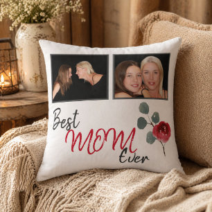 Coussin Meilleure maman Script Mère Collage de photos