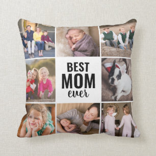 Coussin Meilleure maman tendance Ever 8 Photo Mère moderne