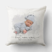 Coussin Meilleure maman toujours nouvelle maman photo Fête (Recto)