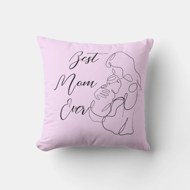 Coussin Meilleure maman toujours tendance une ligne bébé m (Recto)