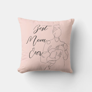 Coussin Meilleure maman toujours tendance une ligne bébé m