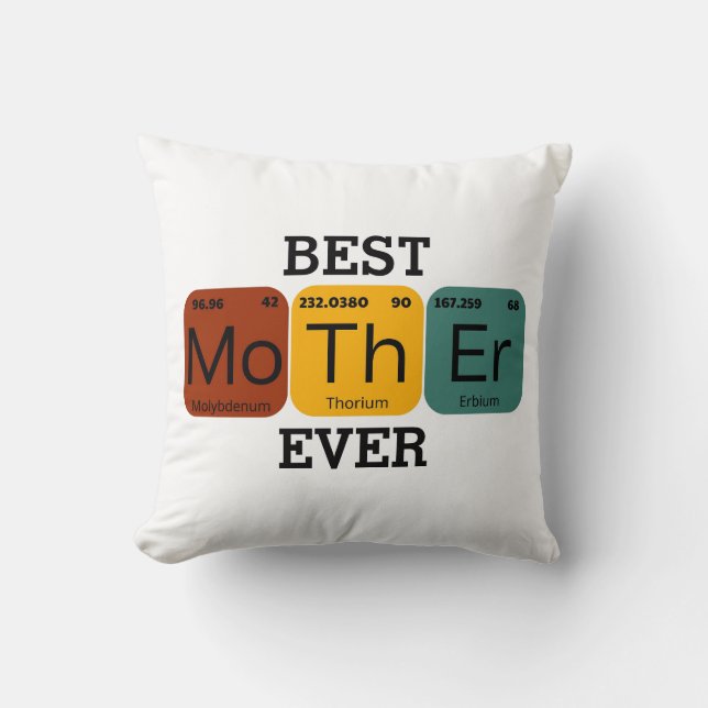 Coussin Meilleure mère jamais - 100% Chimie pure (Recto)