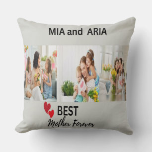 Coussin Meilleure mère pour toujours Collage photo personn