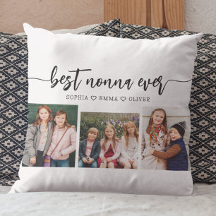 Coussin Meilleure Nonna jamais - Collage photo pour petits