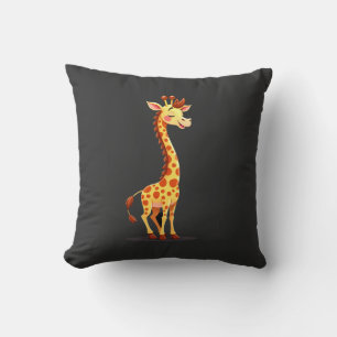 Coussin Meilleure œuvre d'art de girafe pour hommes femmes