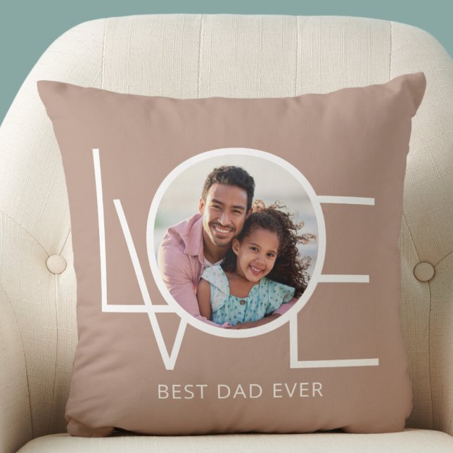 Coussin Meilleure Photo de Papa Personnalisée (Créateur téléchargé)