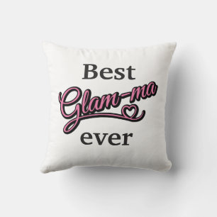 Coussin Meilleure photo Glamma jamais photo noir/rose Cous