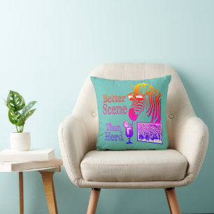 Coussin Meilleure Scène Que Le Troupeau Rainbow Aqua
