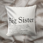 Coussin Meilleure Sister Définition Noir Et Blanc Moderne<br><div class="desc">Personnalisez votre soeur ou votre hermana spéciale (petite ou grande) pour créer un cadeau unique. C'est une façon parfaite de lui montrer chaque jour à quel point elle est extraordinaire. Conçu par Thisisnotme©</div>