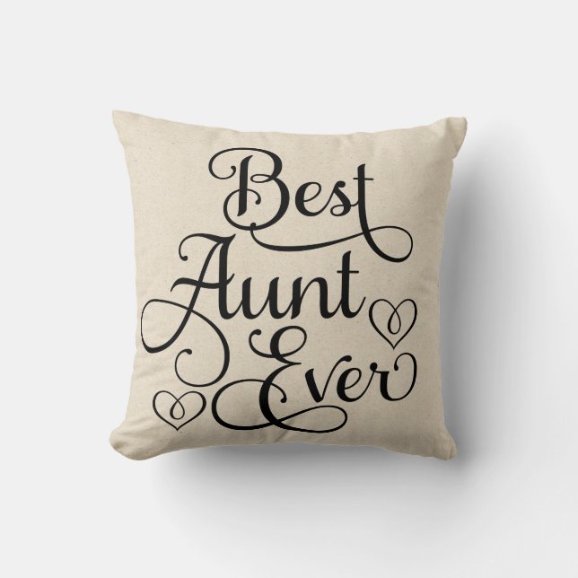 Coussin Meilleure tante Ever (Recto)