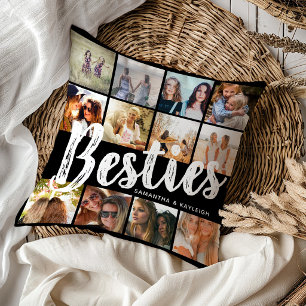 Coussin MEILLEURES AMIES, Collage de photos & Noms Meill