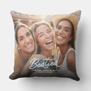 Coussin Meilleures Amies Photo Noms et Année Personnalisés