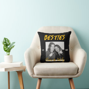 Coussin Meilleures Amies Photo Personnalisée et Année