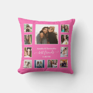 Coussin Meilleures amies pour toujours 11 Collage photo Ro