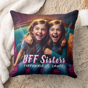 Coussin Meilleures Amies Sœurs Jumelles Drôle