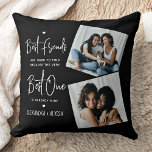 Coussin Meilleures citation d'amitié amis Photos personnal<br><div class="desc">Célébrez votre meilleur ami et amitié avec un coussin photo personnalisé. Que ce soit un anniversaire ou Noël, ce meilleur coussin d'amis est un merveilleux cadeau qui sera un trésor pour les années à venir. Citation : "Les meilleurs amis sont difficiles à trouver, parce que le meilleur, est déjà à...</div>