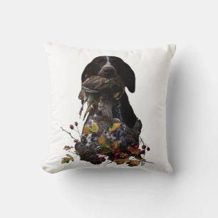 Coussin Meilleures heures de la journée à la chasse, GSP