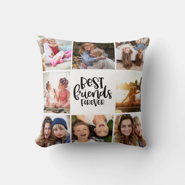Coussin Meilleurs amis Forever 8 Photo Collage (Recto)