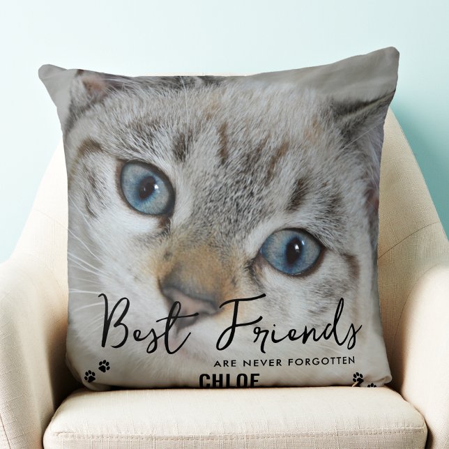 Coussin Meilleurs Amis Jamais Oublié Photo Cat Memorial (Créateur téléchargé)