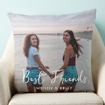 Coussin Meilleurs Amis Personnalisé Simple Amitié Photo<br><div class="desc">Célébrez votre meilleur ami et amitié avec un coussin photo personnalisé. Que ce soit un anniversaire ou Noël, ce meilleur coussin d'amis est un merveilleux cadeau qui sera un trésor pour les années à venir. Le coussin est recto-verso, vous pouvez faire des photos différentes de chaque côté. Front est personnalisé...</div>