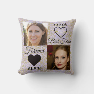 Coussin Meilleurs amis pour toujours BFF Purple Photo Coll