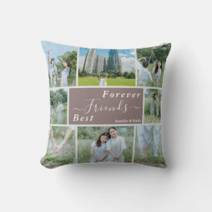 Coussin Meilleurs amis pour toujours Collage photo Jeter l