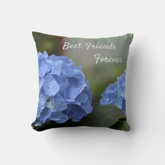 Coussin Meilleurs amis pour toujours Hydrangeas (Recto)