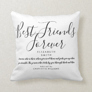 Coussin Meilleurs Amis Pour Toujours Moderne Élégant Devis