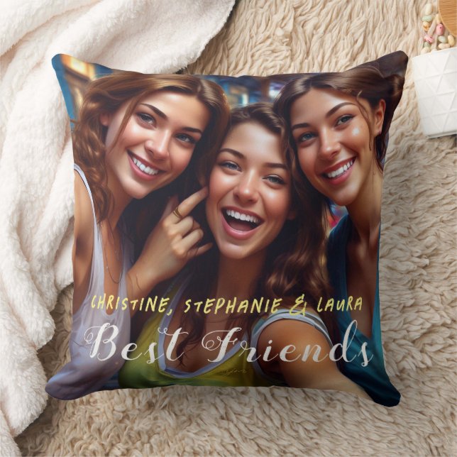 Coussin Meilleurs Amis Selfie (Couverture)