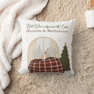 Coussin Meilleurs Grands-parents de Noël personnalisés