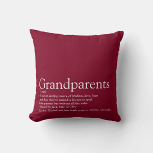 Coussin Meilleurs grands-parents du monde Définition Bourg