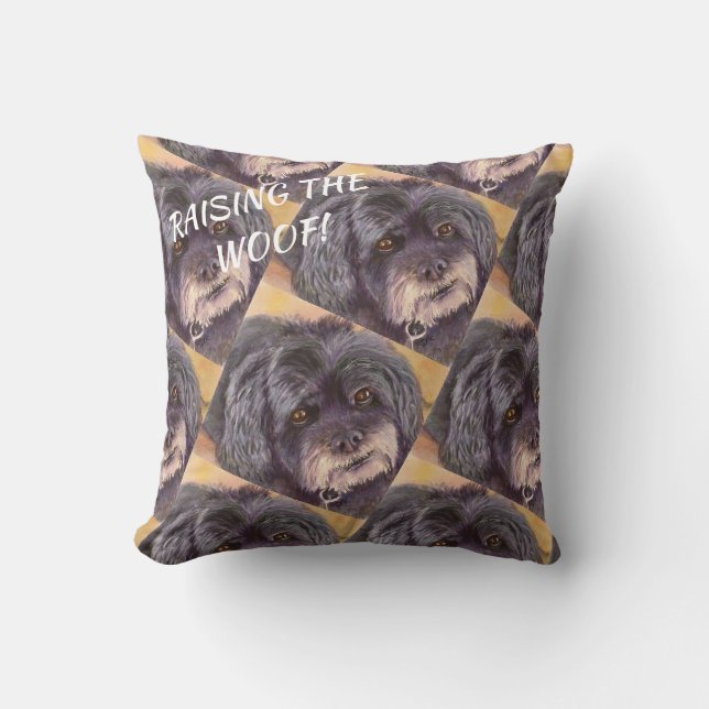 COUSSIN MÉLANGE COCK-A-POO NOIR CUTIE (Recto)