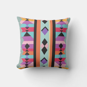 Coussin Mélange de Motifs géométriques rétro