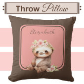 Coussin Mélange paresse ajouter nom pois rose