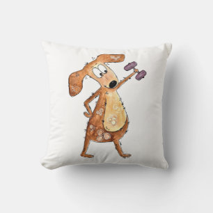 Coussin Mélange Whimsical Brown Chien Poids de levage