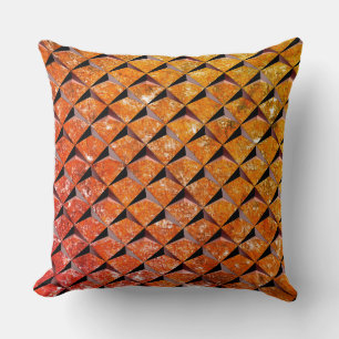 Coussin Mélanger 3D avec un arrière - plan orange rugueux