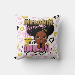 Coussin Melanin Princess Training To Be Queen Lilibet Cade