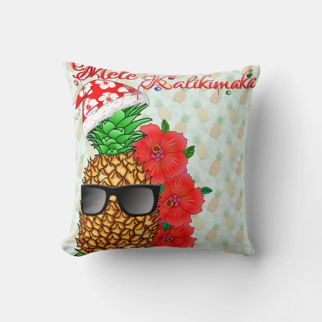 Coussin Mele Kalikimaka Pineapple (Recto)