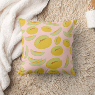 Coussin Melons Honeydew Motif Fruitier